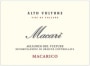 Macarico Macari Aglianico del Vulture 2018  Front Label