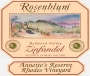 Rosenblum Cellars Annette's Reserve Zinfandel 2004  Front Label