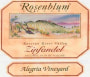 Rosenblum Cellars Alegria Vineyard Zinfandel 2003  Front Label