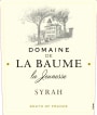 Domaine de la Baume La Jeunesse Syrah 2016  Front Label