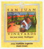 San Juan Vineyards Madeleine Angevine 2014  Front Label