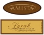Amista Vineyards Morningsong Vineyards Syrah 2007 Front Label