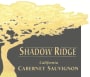 Shadow Ridge Cabernet Sauvignon 2013  Front Label