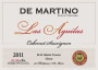 De Martino Single Vineyard Las Aguilas Cabernet Sauvignon 2011  Front Label