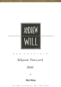 Andrew Will Winery Klipsun Vineyard Red 2003 Front Label
