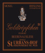 Nik Weis St. Urbans-Hof Piesporter Goldtropfchen Riesling Beerenauslese (375ML half-bottle) 2014  Front Label
