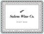 Salem Wine Company by Evening Land Vineyards Pinot Noir 2015 Front Label