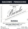Giacomo Fenocchio Barolo Bussia 2013  Front Label