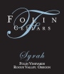 Folin Cellars Syrah 2013  Front Label