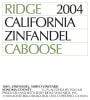 Ridge Caboose Zinfandel 2004  Front Label