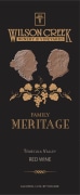 Wilson Creek Winery & Vineyards Family Meritage 2013 Front Label