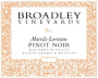 Broadley Marcile Lorraine Pinot Noir 2008  Front Label