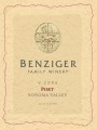 Benziger Port 2006  Front Label