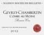 Maison Roche de Bellene Gevrey-Chambertin Combe Aux Moines Premier Cru 2012  Front Label