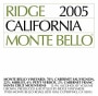 Ridge Monte Bello (375ML half-bottle) 2005  Front Label