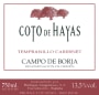 Bodegas Aragonesas Coto de Hayas Tempranillo Cabernet 2016  Front Label