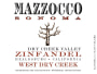Mazzocco West Dry Creek Zinfandel 2012  Front Label