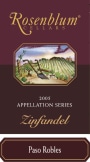 Rosenblum Cellars Appellation Series Zinfandel 2005  Front Label