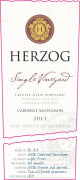 Baron Herzog Single Vineyard Trestle Glen Vineyard Cabernet Sauvignon 2011  Front Label