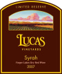 * Reserve Syrah 2007 Front Label