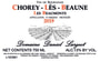 Daniel Largeot Chorey-les-Beaune Les Beaumonts 2019  Front Label