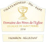 Domaine des Peres de l'Eglise Chateauneuf du Pape Le Calice de Saint Pierre 2018  Front Label
