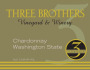 Three Brothers Vineyard and Winery Chardonnay 2015  Front Label