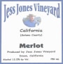 Jess Jones Vineyard Merlot 2007  Front Label