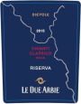 Dievole Le Due Arbie Riserva 2015  Front Label
