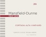 Mansfield-Dunne Cortada Alta Pinot Noir 2016  Front Label