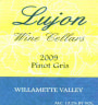 Lujon Wine Cellars Pinot Gris 2009  Front Label
