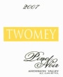 Twomey Anderson Valley Pinot Noir 2007  Front Label