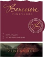 Benessere Hollystone-Collins Old Vines Zinfandel 2014 Front Label