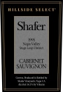 Shafer Hillside Select Cabernet Sauvignon (1.5 Liter Magnum - loose capsule) 1995  Front Label