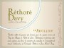 Rethore Davy Le Pavillon 2014 Front Label