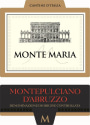Monte Maria Montepulciano d'Abruzzo 2015  Front Label
