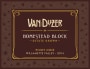 Van Duzer Homestead Block Pinot Noir 2014 Front Label