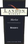 Landon Winery Reserve Merlot 2008  Front Label