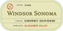 Windsor Sonoma Alexander Valley Cabernet Sauvignon 2008  Front Label