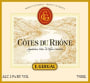 E. Guigal Cotes du Rhone Rouge 2015 Front Label