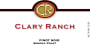 Clary Ranch Pinot Noir 2013  Front Label