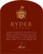 Ryder Estate Merlot 2015  Front Label