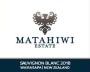 Matahiwi Estate Winery Sauvignon Blanc 2018  Front Label