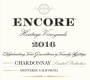 Encore Heritage Vineyards Chardonnay 2016  Front Label