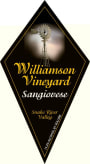 Williamson Orchards & Vineyards Sangiovese 2012 Front Label