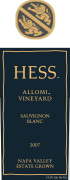 Hess Allomi Sauvignon Blanc 2007  Front Label