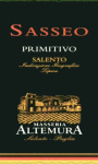 Masseria Altemura Salento Sasseo Primitivo 2015  Front Label