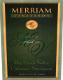 Merriam Vineyards Block 21 Cabernet Sauvignon 2003  Front Label