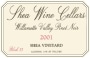 Shea Block 23 Pinot Noir 2001  Front Label