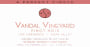 Robert Sinskey Vandal Vineyard Pinot Noir 2005  Front Label